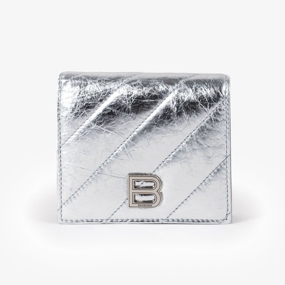 Balenciaga Crush Metallized Quilted Wallet - Picture 13 of 13